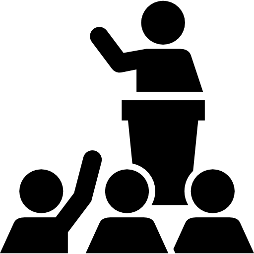 Man at podium speaking